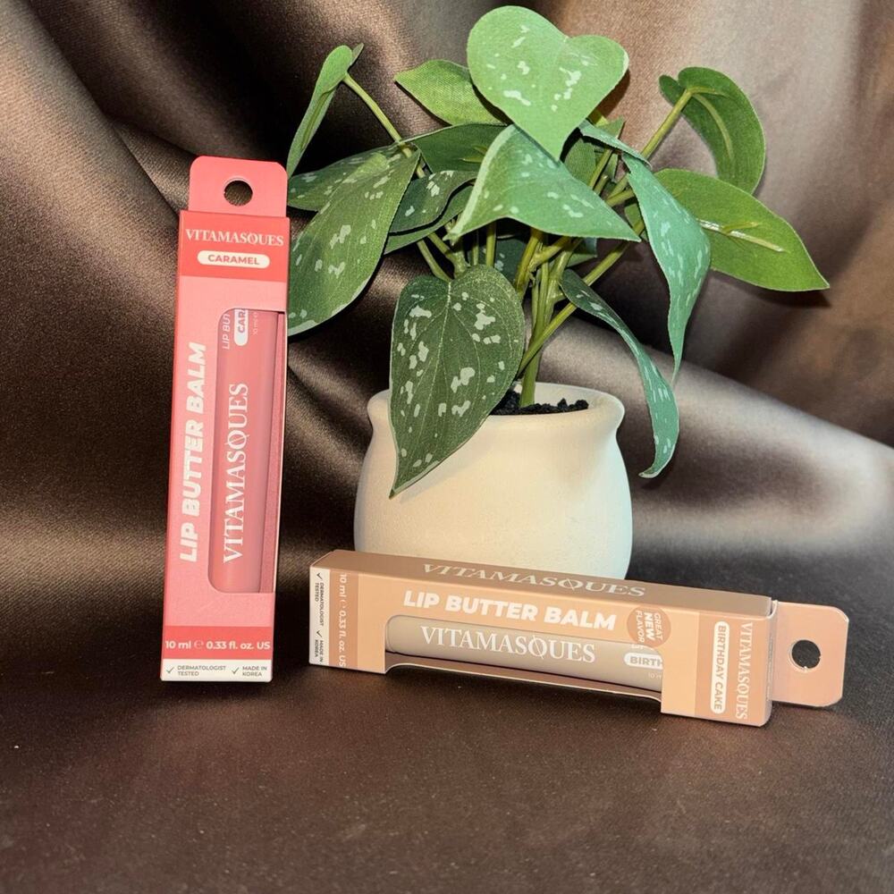Vitamasques lip butter balm bundle - Caramel and Birthday Cake flavors